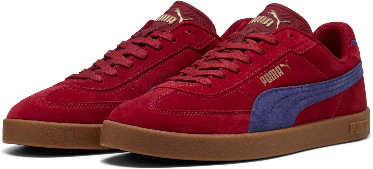 image:imagePUMA Mens Club Ii Era Lace Up Sneakers Shoes CasualDark Crimsonblue Crystal