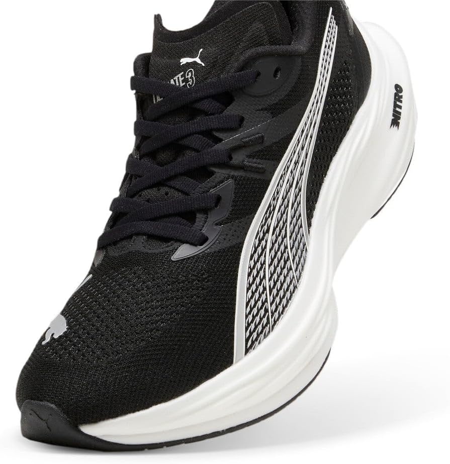 image:imagePUMA Mens Deviate Nitro 3 Running Sneakers ShoesBlackWhite