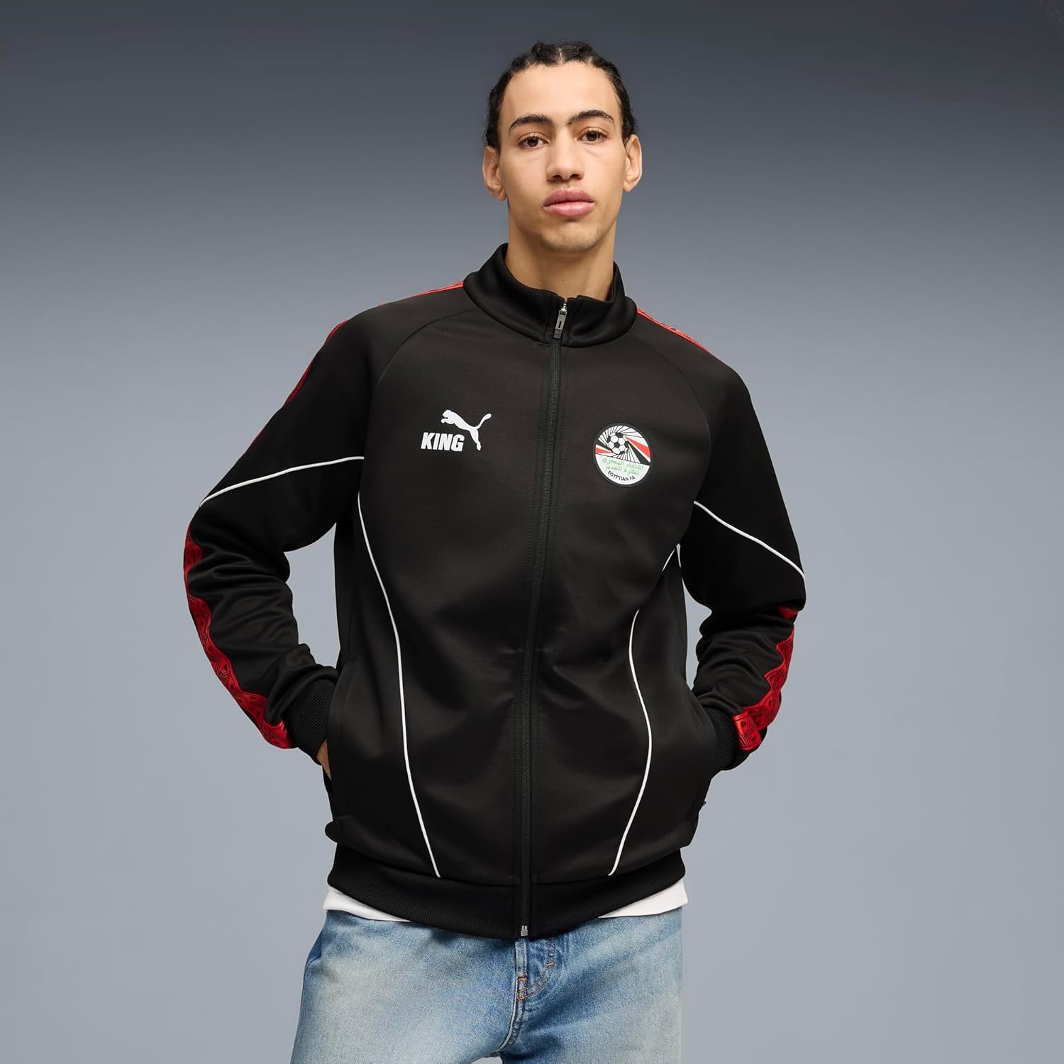 image:imagePUMA Mens Egypt Fa King Anthem JacketPuma Blackpuma Red