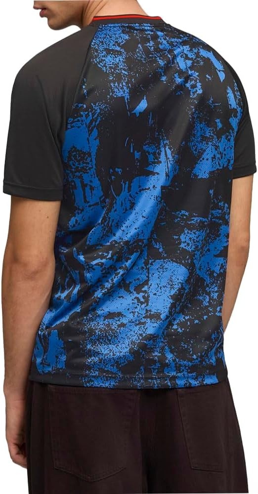 image:imagePUMA Mens Essentials Short Sleeve JerseyBlackteam Regal Red All Over Print Ah25
