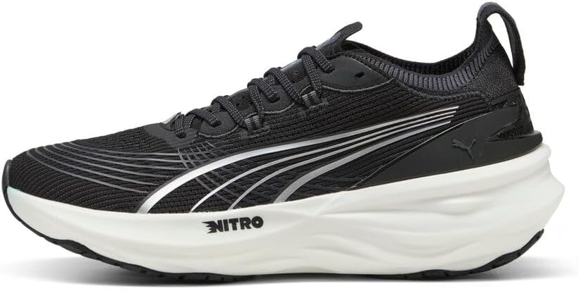 image:imagePUMA Mens Foreverrun Nitro Running Sneakers ShoesBlackWhite