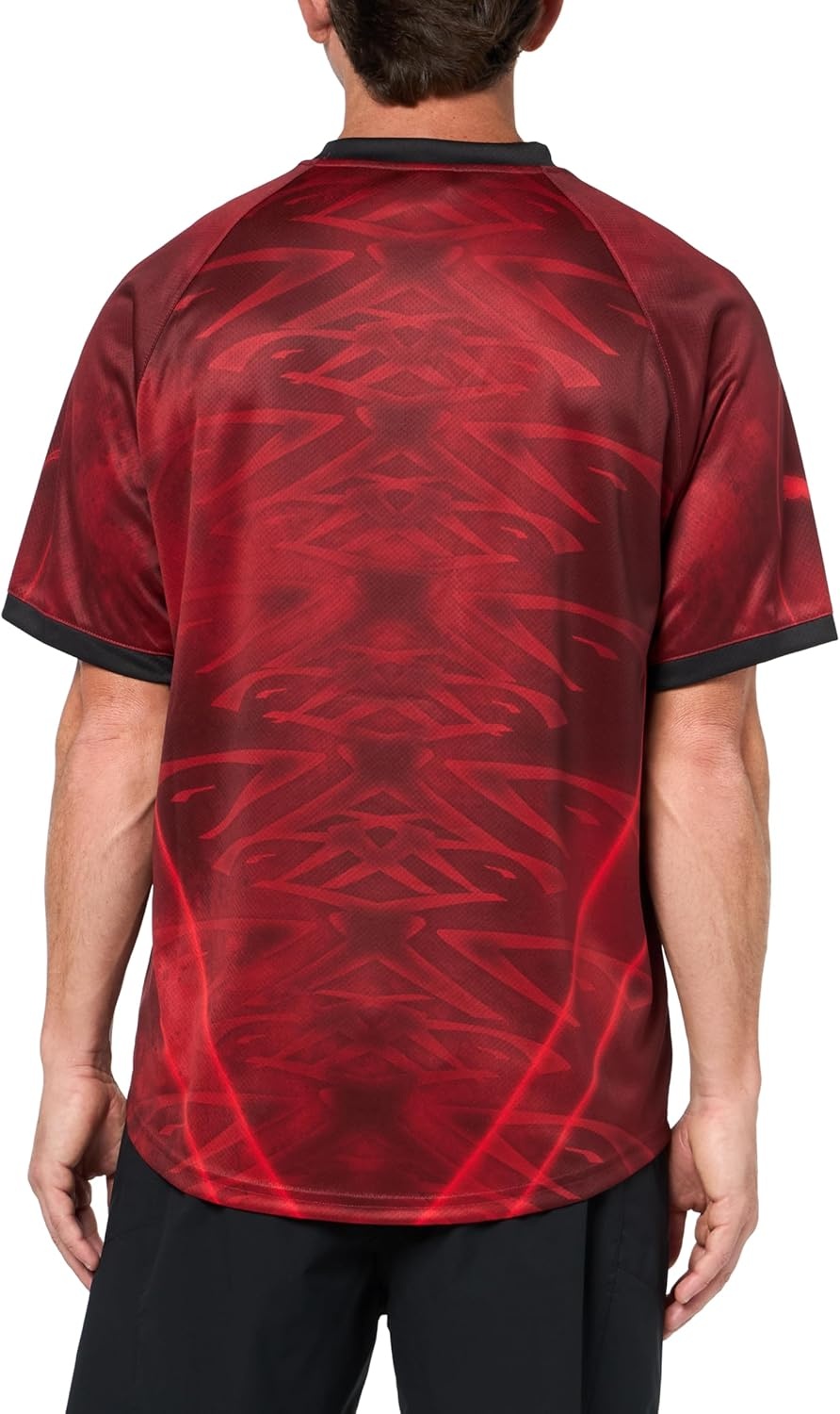 image:imagePUMA Mens PumatechX All Over Print Relaxed VNeck Short Sleeve Jersey Casual BlackFor All Time Redall Over Print Ah25