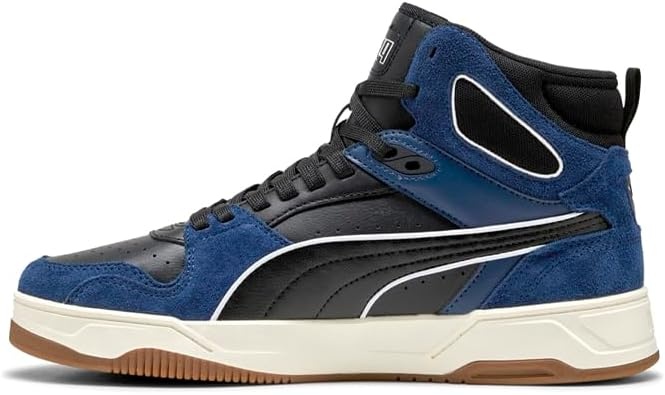 image:imagePUMA Mens Rebound Break Mid Lace Up Sneakers Shoes CasualPersian Blueblackvapor Gray Ah25