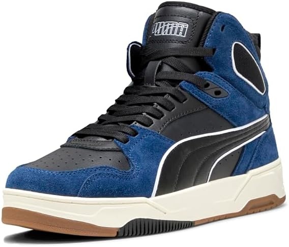 image:imagePUMA Mens Rebound Break Mid Lace Up Sneakers Shoes CasualPersian Blueblackvapor Gray Ah25