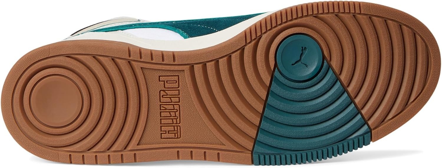 image:imagePUMA Mens Rebound Break Mid Lace Up Sneakers Shoes CasualVapor GrayGreen TerrainWhite