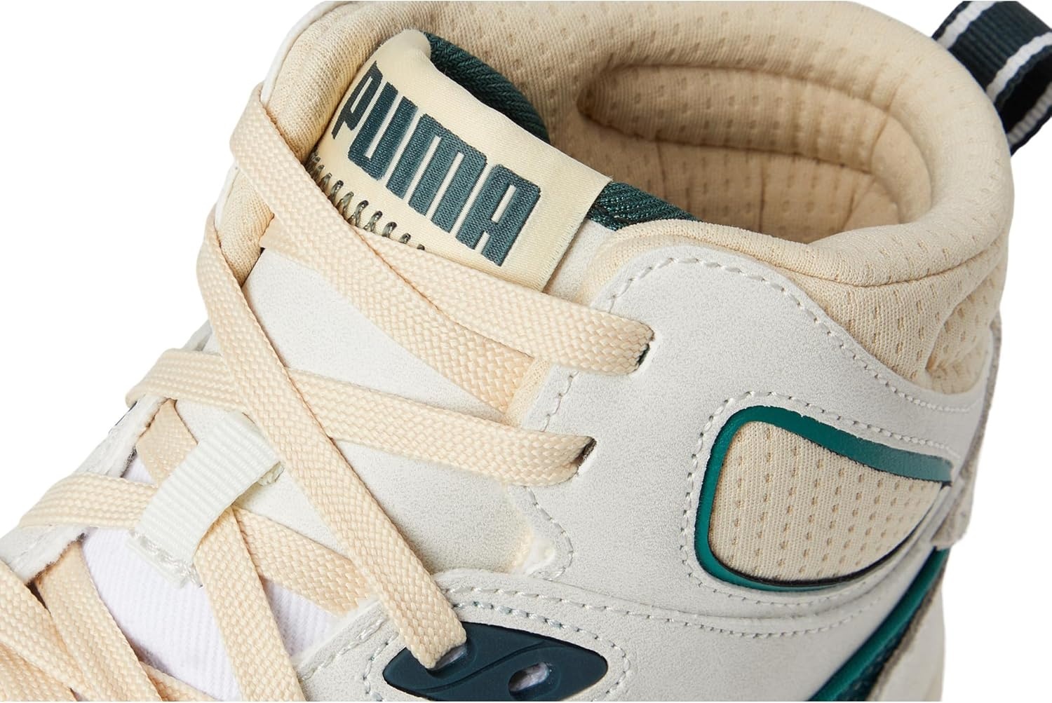image:imagePUMA Mens Rebound Break Mid Lace Up Sneakers Shoes CasualVapor GrayGreen TerrainWhite
