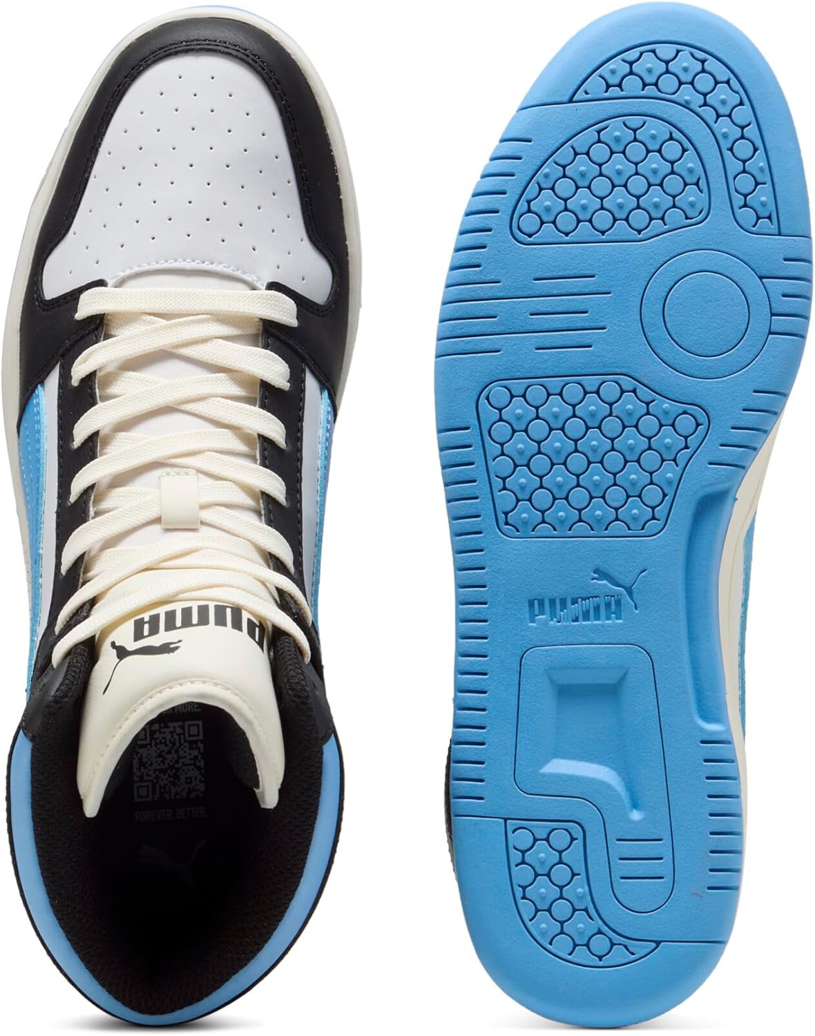 image:imagePUMA Mens Rebound Layup Lo SneakerBlackteam Light Bluefrosted Ivory