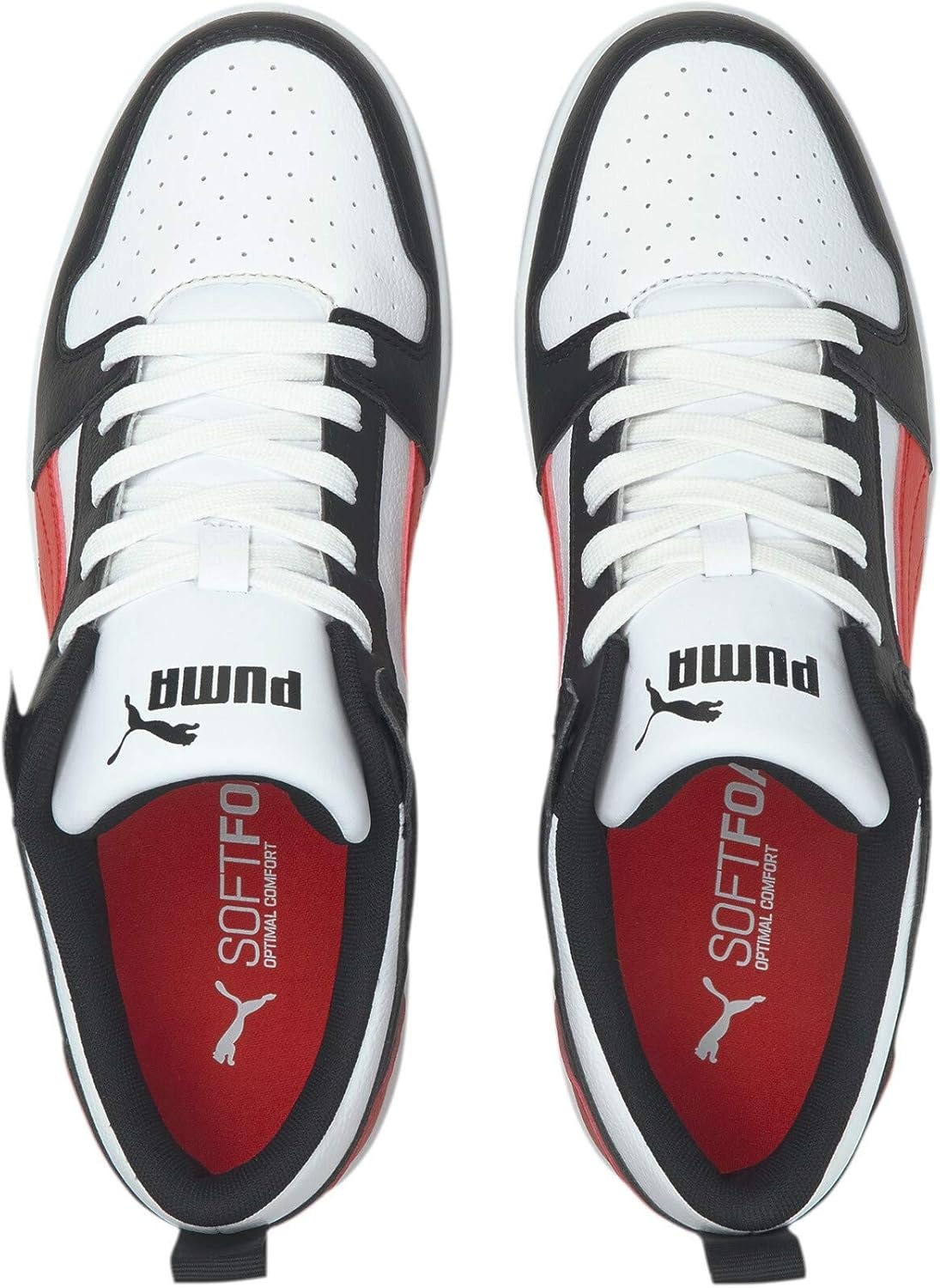 image:imagePUMA Mens Rebound Layup Lo SneakerPuma White Poppy Red Puma Black