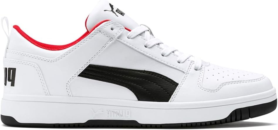 image:imagePUMA Mens Rebound Layup Lo SneakerWhiteblackhigh Risk Red