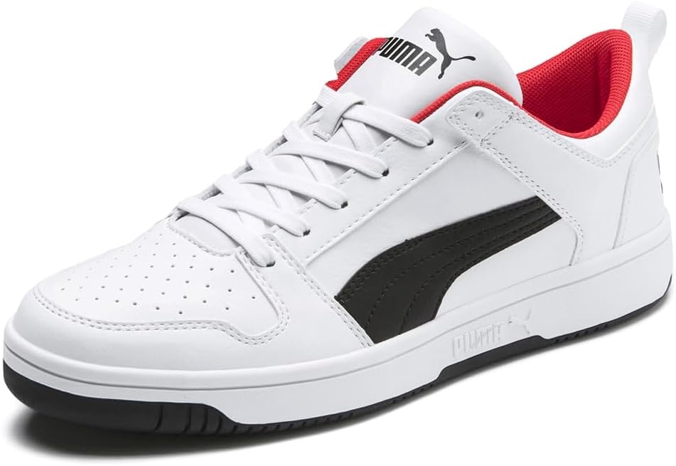 image:imagePUMA Mens Rebound Layup Lo SneakerWhiteblackhigh Risk Red