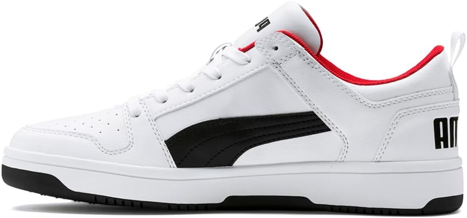 image:imagePUMA Mens Rebound Layup Lo SneakerWhiteblackhigh Risk Red