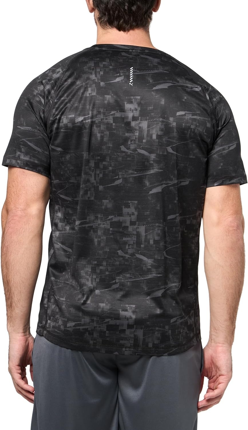 image:imagePUMA Mens Run Favorite Velocity Crew Neck Short Sleeve Athletic Running Casual Tops BreathableBlack All Over Print Ah25