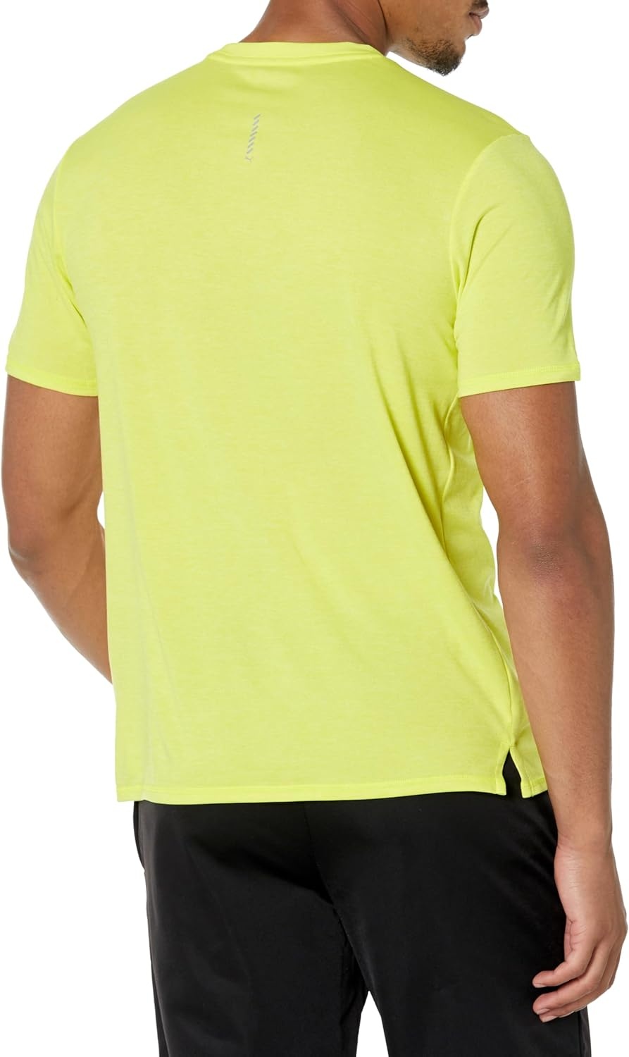 image:imagePUMA Mens Run Favorite Velocity Crew Neck Short Sleeve Athletic Running Casual Tops BreathableYellow Burst Heather