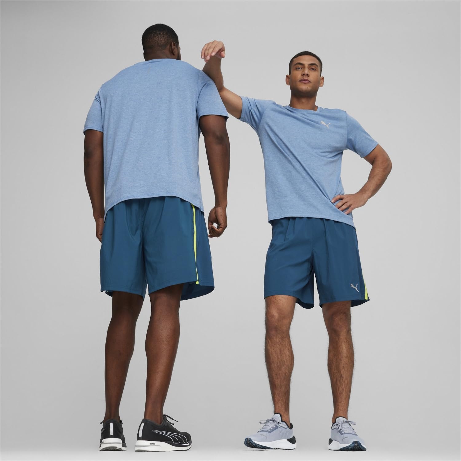 image:imagePUMA Mens Run Favorite Velocity Crew Neck Short Sleeve Athletic Running Casual Tops BreathableZen Blueheather