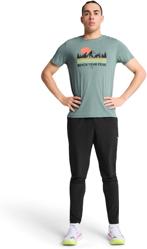 image:imagePUMA Mens Running Graphic TShirtGreen Moon Ss25