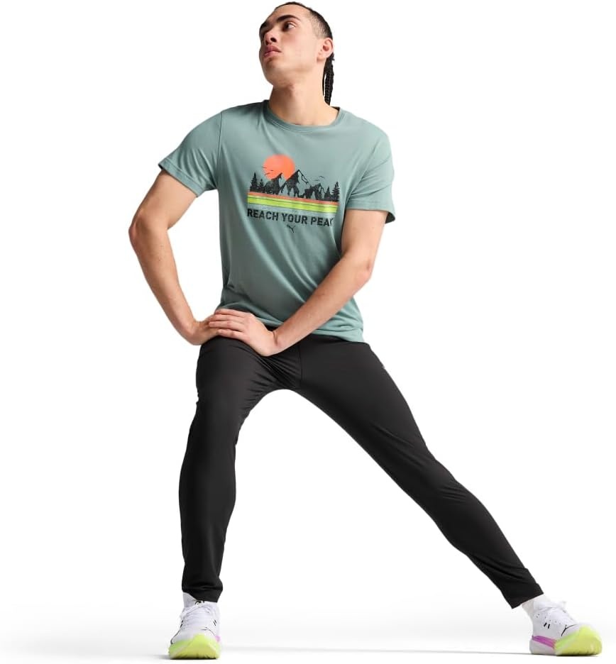 image:imagePUMA Mens Running Graphic TShirtGreen Moon Ss25