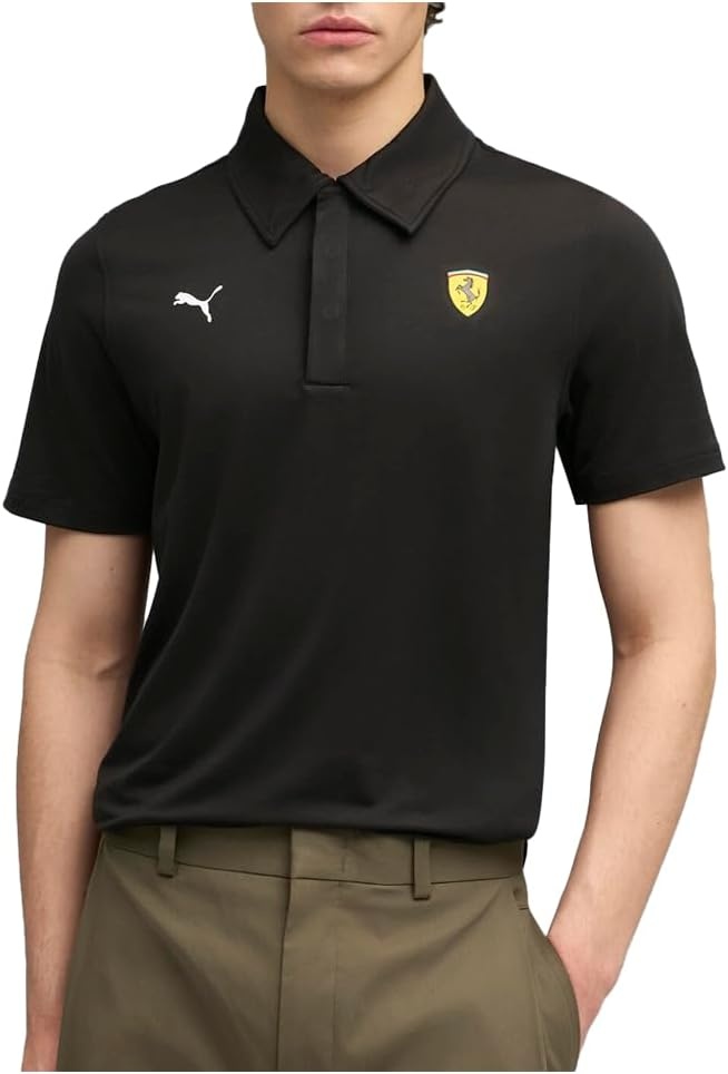 image:imagePUMA Mens Scuderia Ferrari Sportswear Cloudspun Shirt Casual Casual BlackBlack