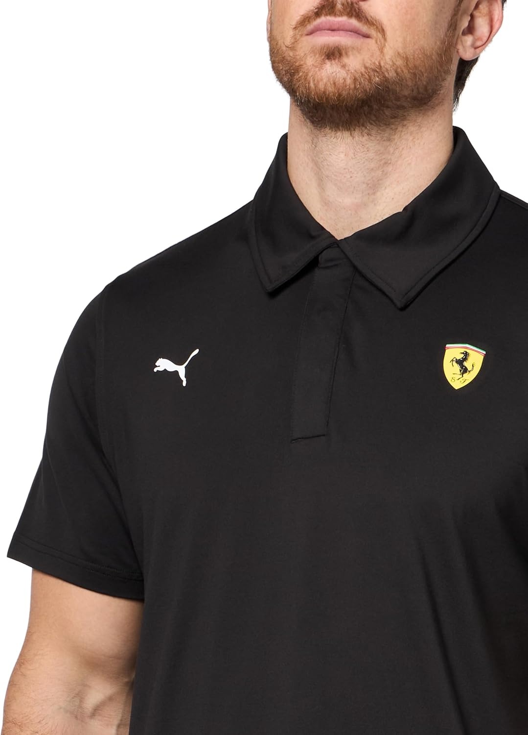 image:imagePUMA Mens Scuderia Ferrari Sportswear Cloudspun Shirt Casual Casual BlackBlack