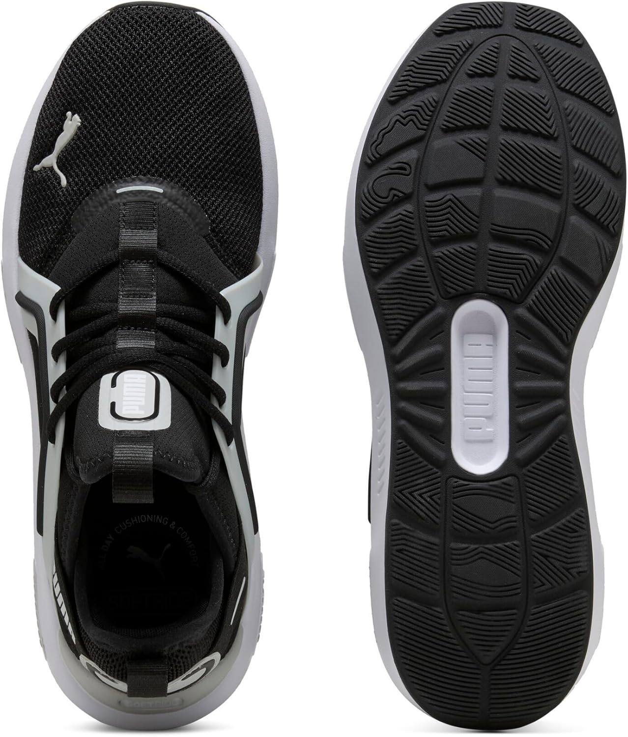 image:imagePUMA Mens Softride Enzo 5 Running Sneakers Shoes WhiteBlackwhitecool Light Gray