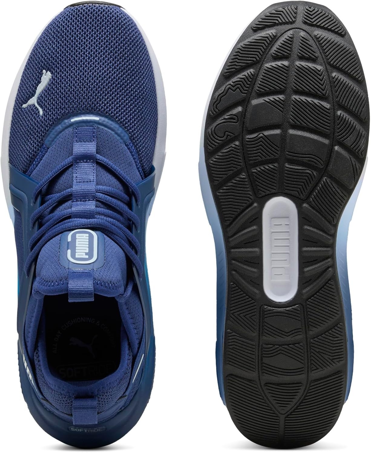 image:imagePUMA Mens Softride Enzo 5 Running Sneakers Shoes WhiteBlue Jewellucitepuma White