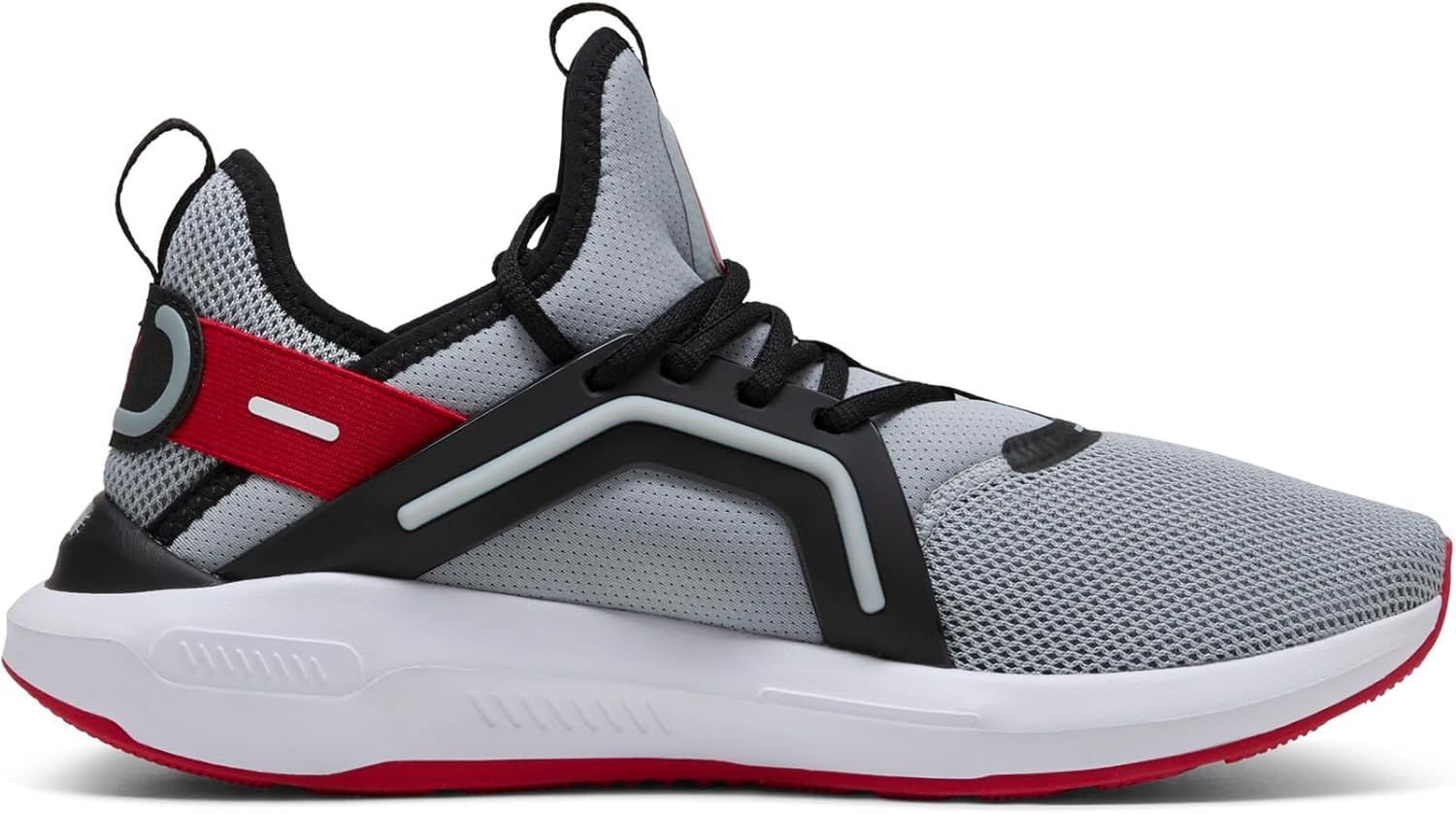 image:imagePUMA Mens Softride Enzo 5 Running Sneakers Shoes WhiteCool Mid Grayblackstrong Red