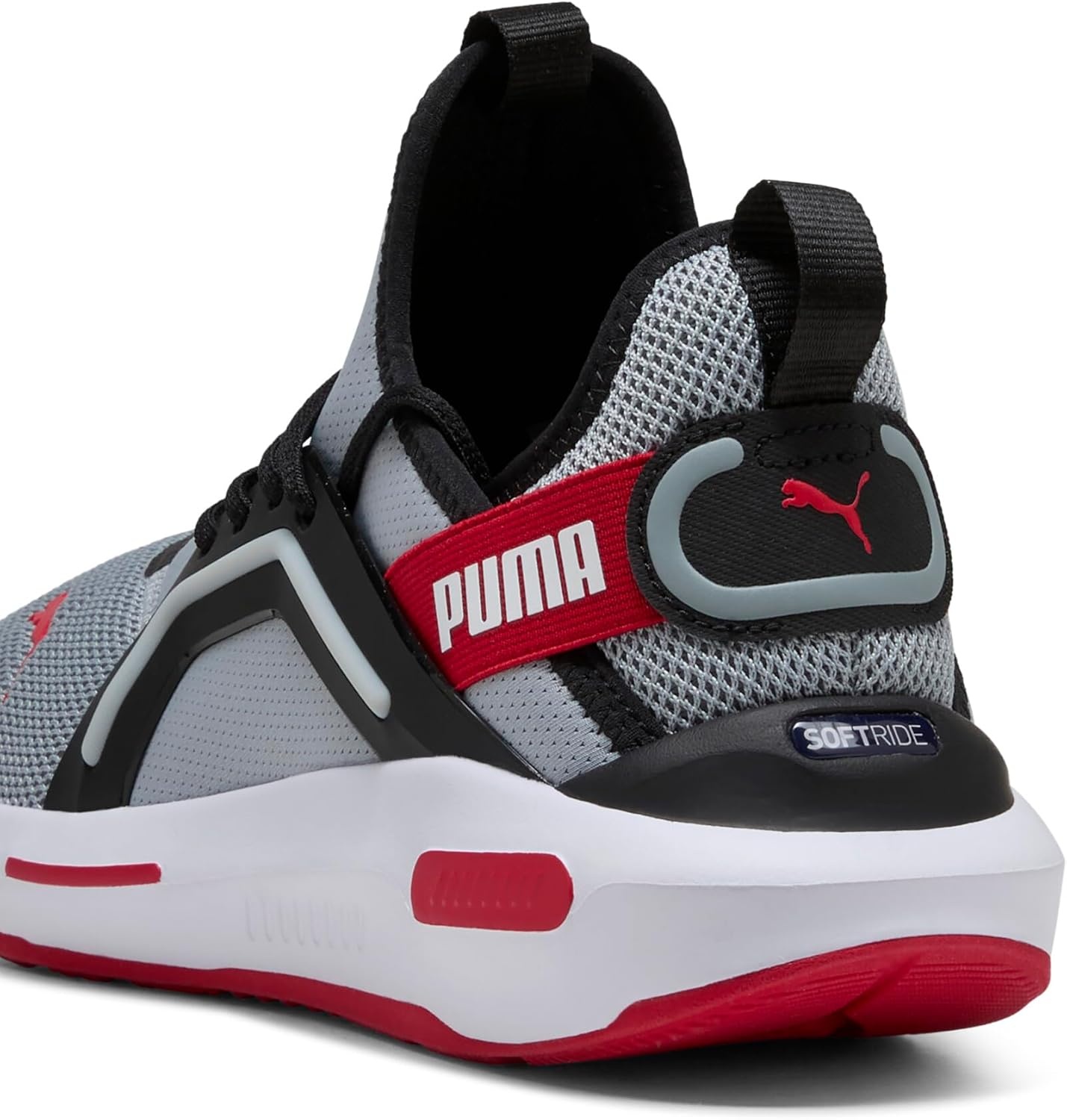 image:imagePUMA Mens Softride Enzo 5 Running Sneakers Shoes WhiteCool Mid Grayblackstrong Red