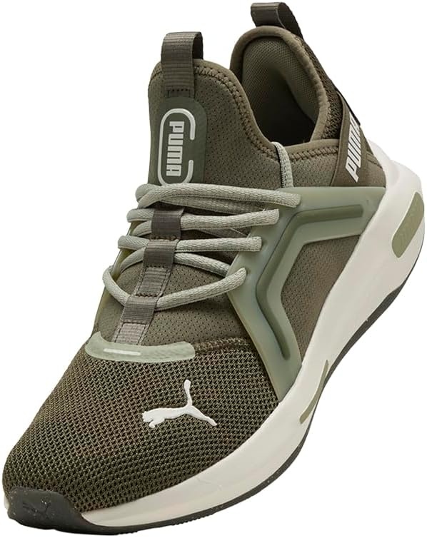 image:imagePUMA Mens Softride Enzo 5 Running Sneakers Shoes WhiteLoden GreenLux ArmyVapor Gray