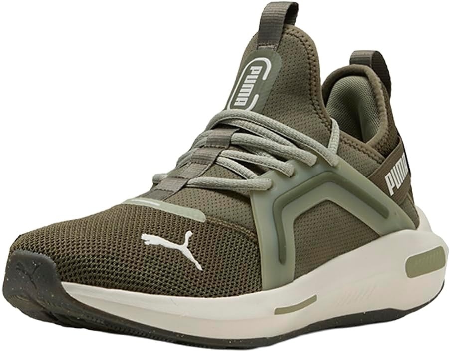 image:imagePUMA Mens Softride Enzo 5 Running Sneakers Shoes WhiteLoden GreenLux ArmyVapor Gray