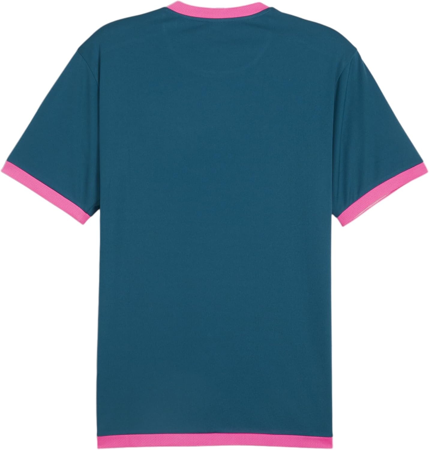 image:imagePUMA Mens Teamliga Crew Neck Short Sleeve Jersey Casual BlueOcean Tropicpoison Pink