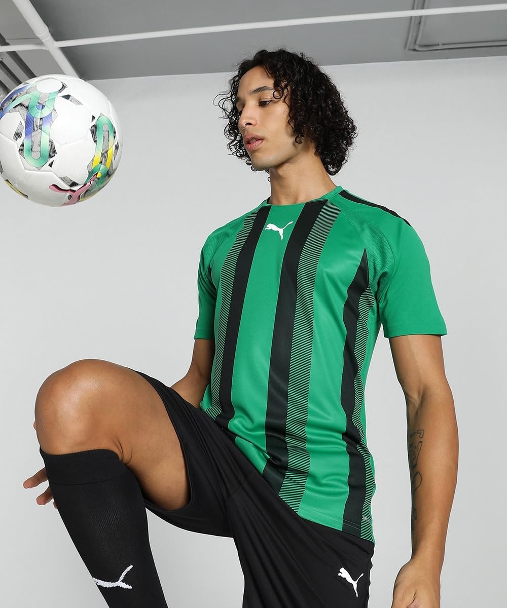 image:imagePUMA Mens Teamliga Crew Neck Short Sleeve Jersey Casual BluePepper Greenpuma Blackpuma White