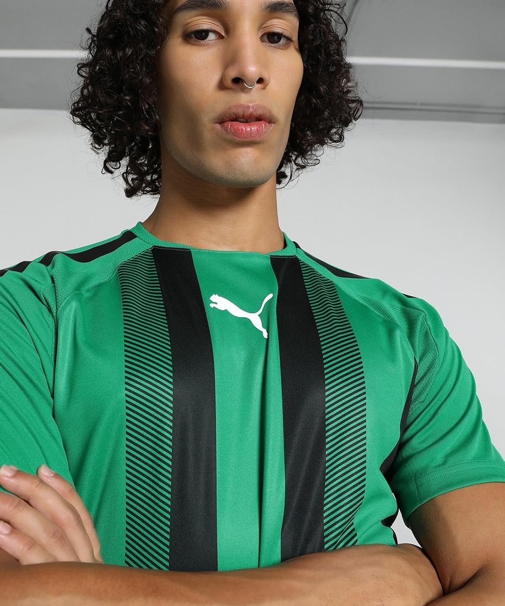 image:imagePUMA Mens Teamliga Crew Neck Short Sleeve Jersey Casual BluePepper Greenpuma Blackpuma White