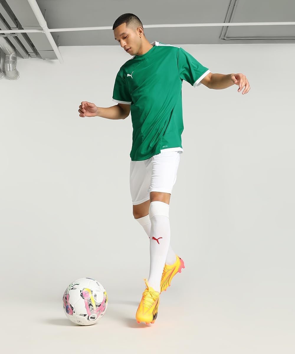 image:imagePUMA Mens Teamliga Crew Neck Short Sleeve Jersey Casual BluePepper Greenpuma White