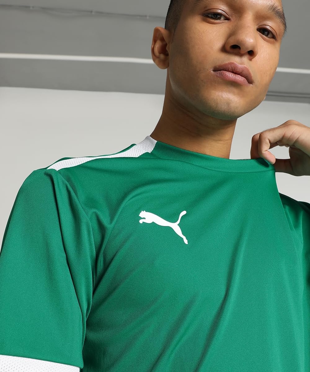 image:imagePUMA Mens Teamliga Crew Neck Short Sleeve Jersey Casual BluePepper Greenpuma White
