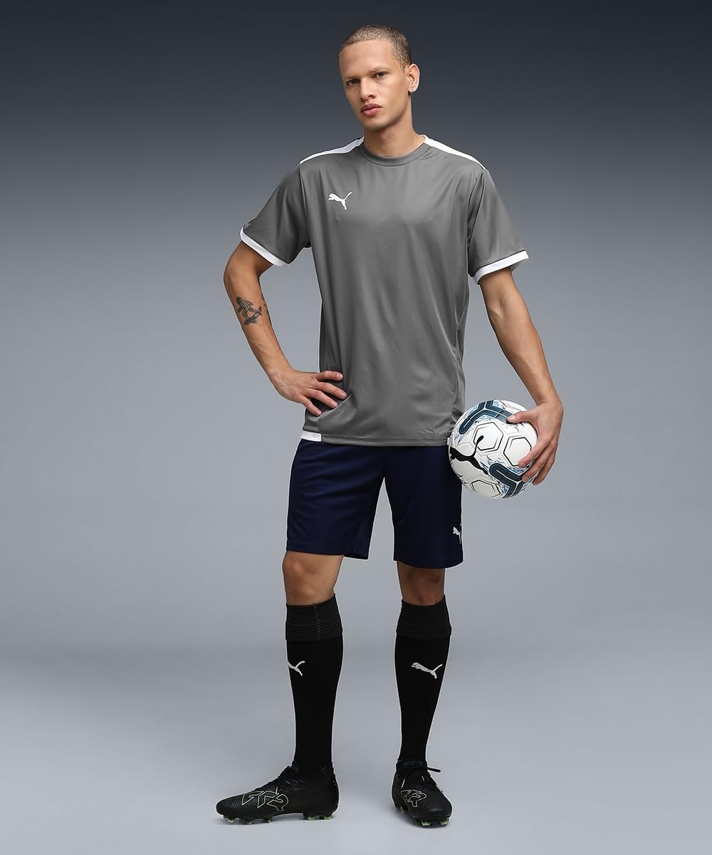 image:imagePUMA Mens Teamliga Crew Neck Short Sleeve Jersey Casual BlueSmoked Pearlpuma White