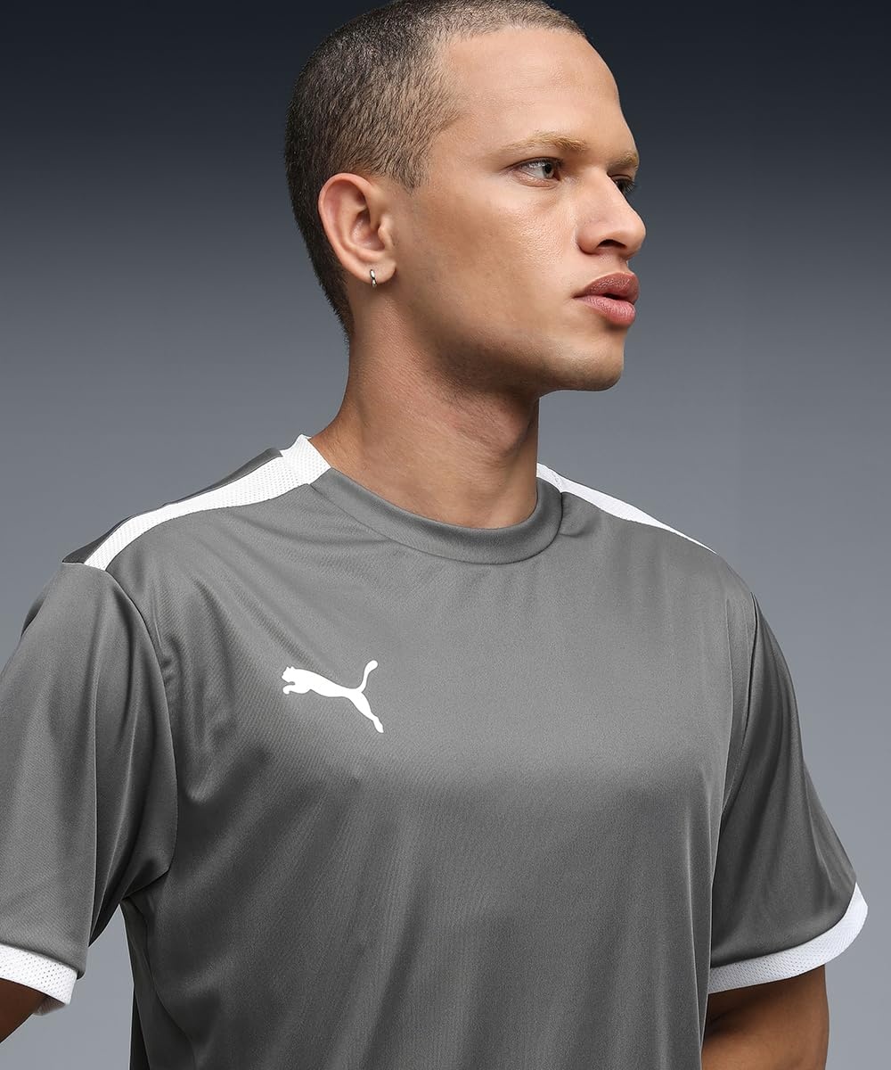 image:imagePUMA Mens Teamliga Crew Neck Short Sleeve Jersey Casual BlueSmoked Pearlpuma White