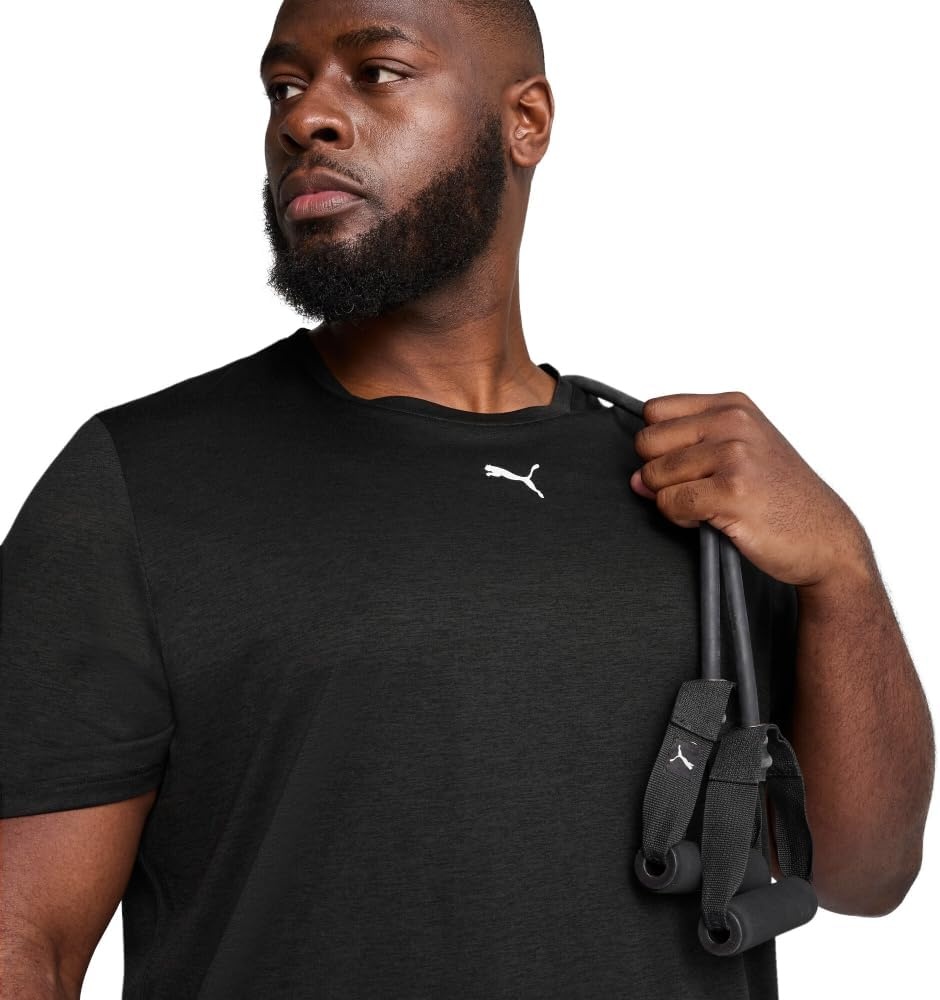 image:imagePUMA Mens Train All Day Essentials Heather Cat Crew Neck Short Sleeve Cf Casual Tops CasualBlack