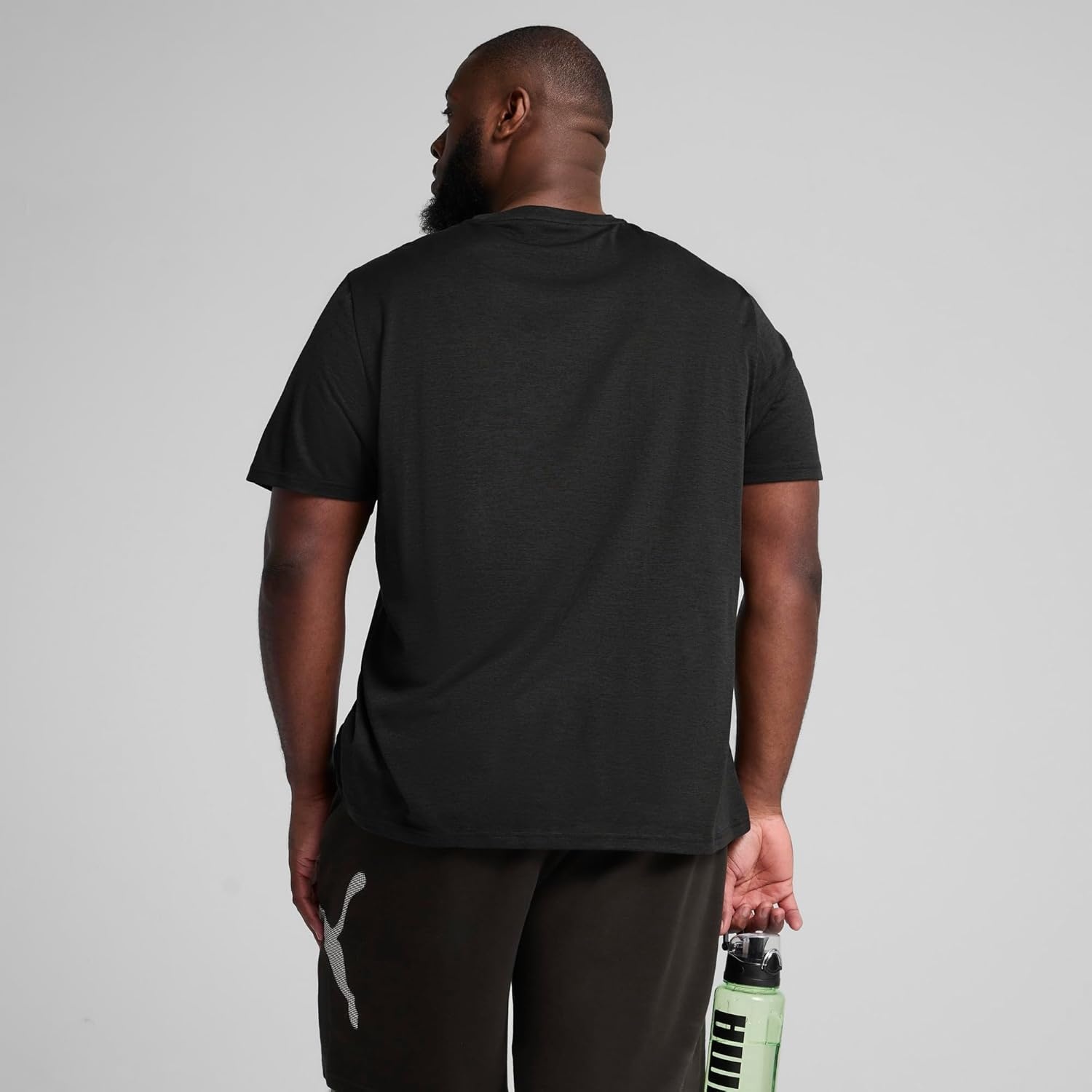 image:imagePUMA Mens Train All Day Essentials Heather Cat Crew Neck Short Sleeve Cf Casual Tops CasualPuma Black Heather
