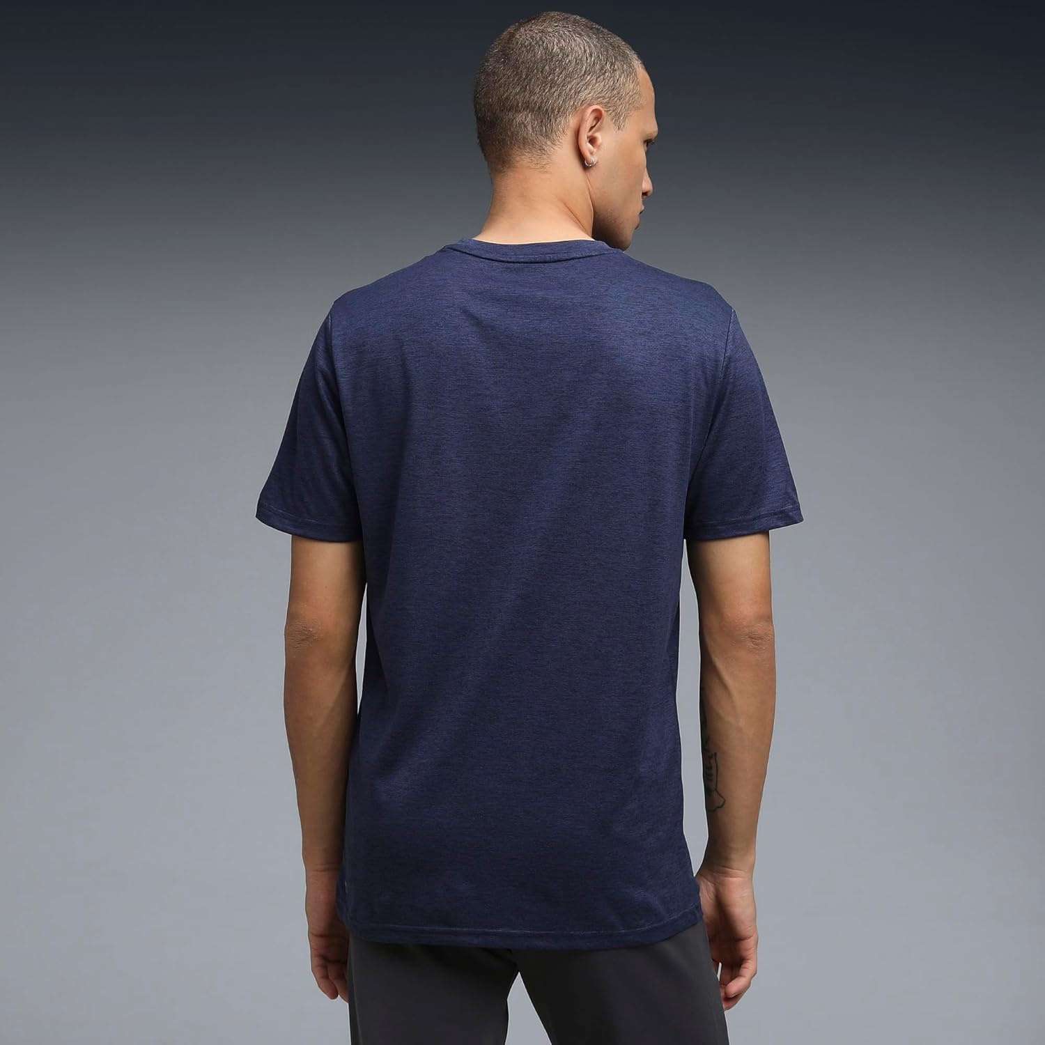 image:imagePUMA Mens Train All Day Essentials Heather Cat Crew Neck Short Sleeve Cf Casual Tops CasualPuma Navy Heather