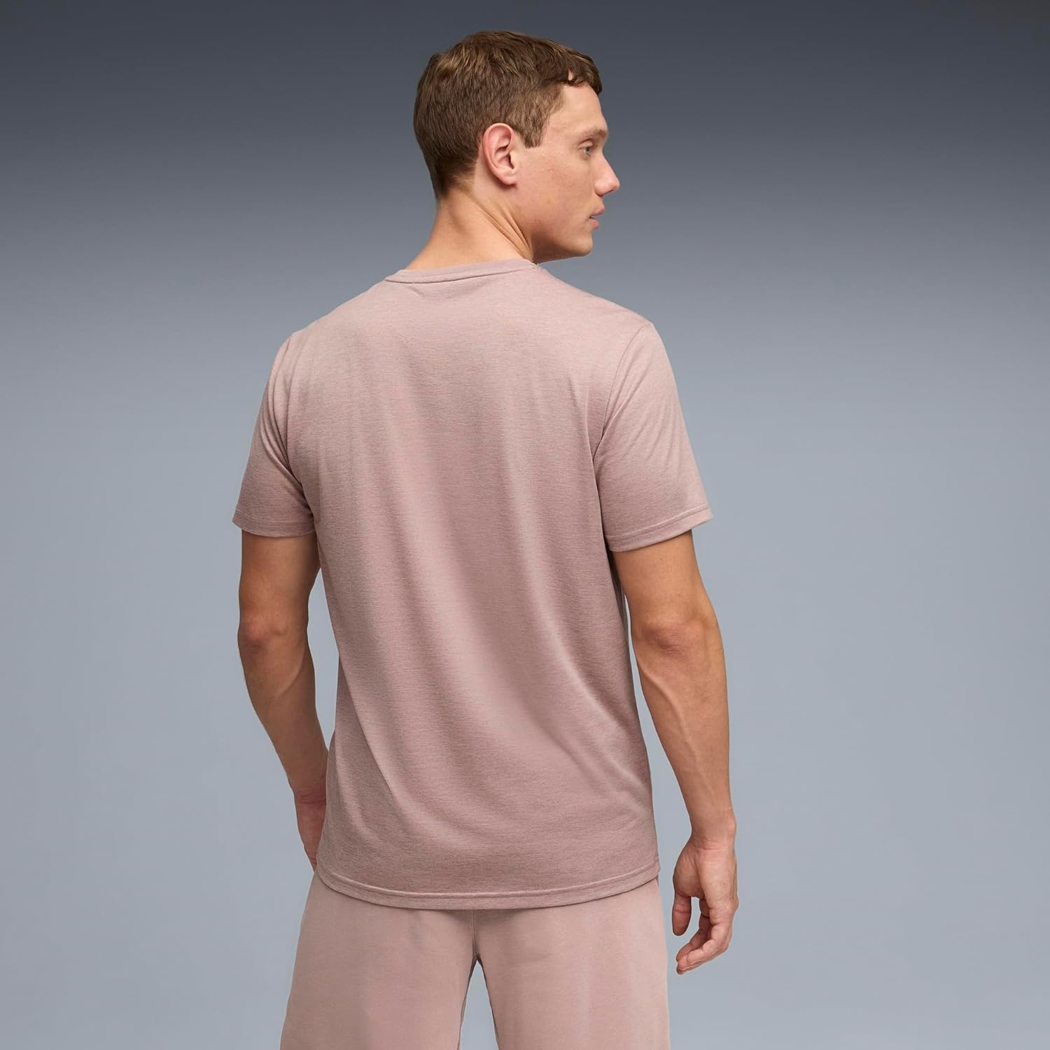 image:imagePUMA Mens Train All Day Essentials Heather Cat Crew Neck Short Sleeve Cf Casual Tops CasualSandstone Heather