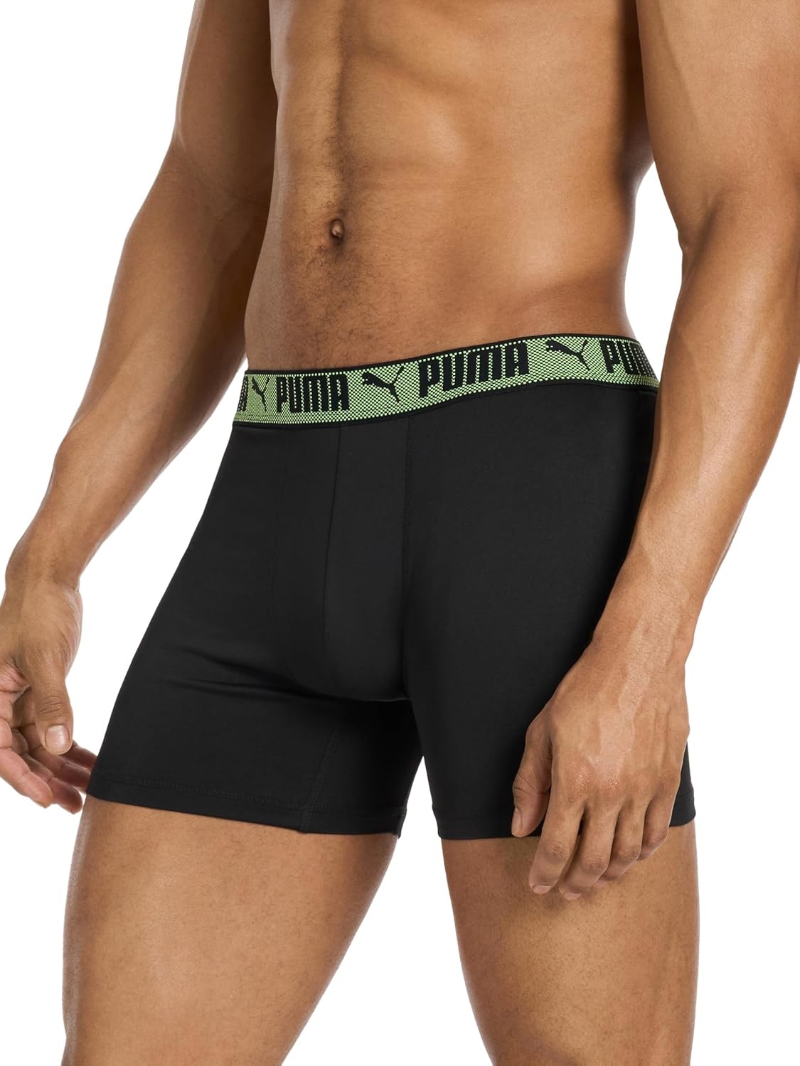 image:imagePUMA Mens Training Fit AntiOdor 5 Pack Boxer BriefsBlackBright