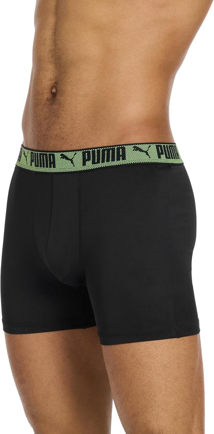 image:imagePUMA Mens Training Fit AntiOdor 5 Pack Boxer BriefsBlackBright