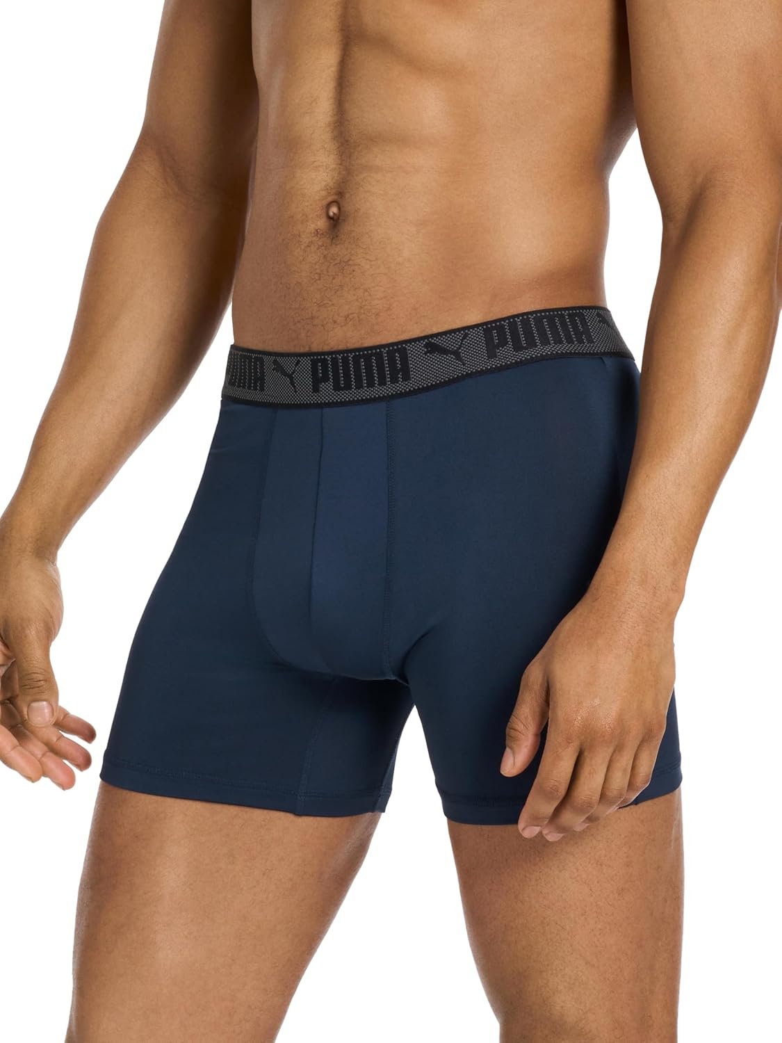 image:imagePUMA Mens Training Fit AntiOdor 5 Pack Boxer BriefsBlackPeacoatCastlerock