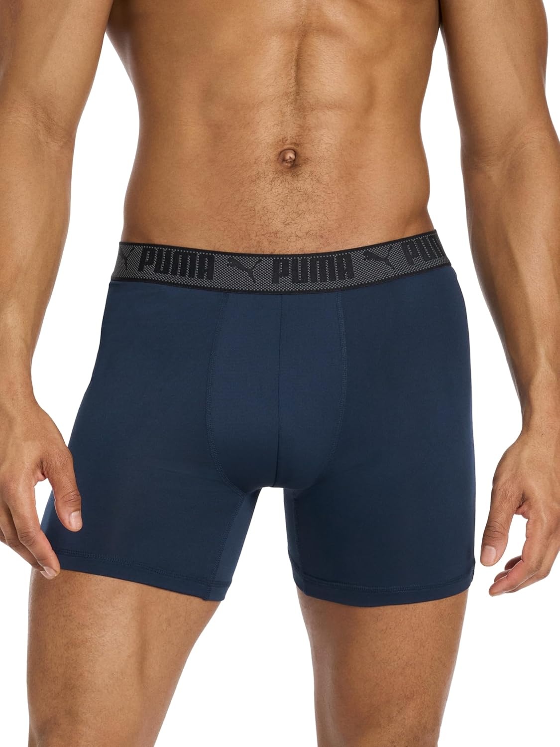 image:imagePUMA Mens Training Fit AntiOdor 5 Pack Boxer BriefsBlackPeacoatCastlerock