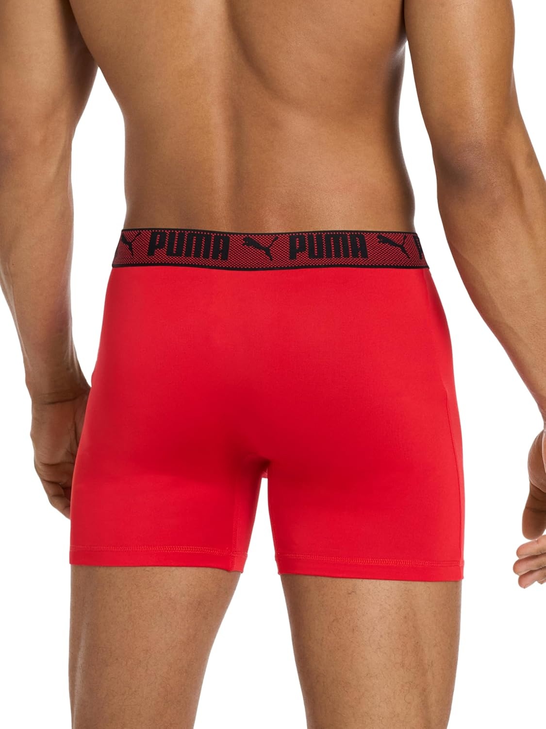image:imagePUMA Mens Training Fit AntiOdor 5 Pack Boxer BriefsBlackRedCastlerockBlue