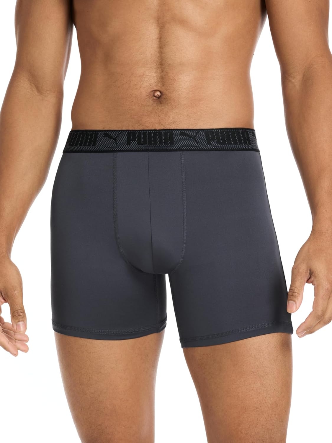 image:imagePUMA Mens Training Fit AntiOdor 5 Pack Boxer BriefsGrey SkiesGreenGalactic GreyBlack