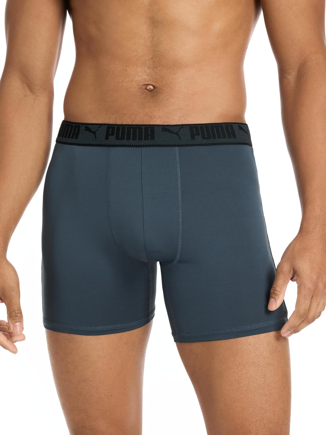 image:imagePUMA Mens Training Fit AntiOdor 5 Pack Boxer BriefsGrey SkiesGreenGalactic GreyBlack
