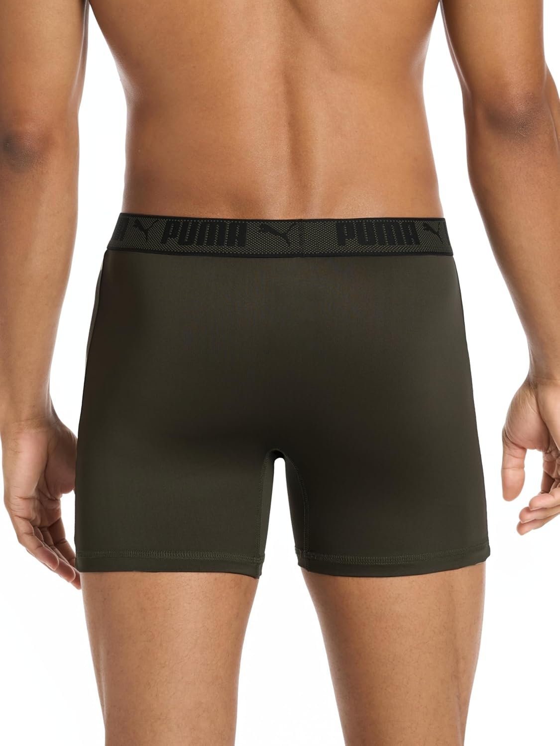image:imagePUMA Mens Training Fit AntiOdor 5 Pack Boxer BriefsGreyGreenBlackOliveDusk