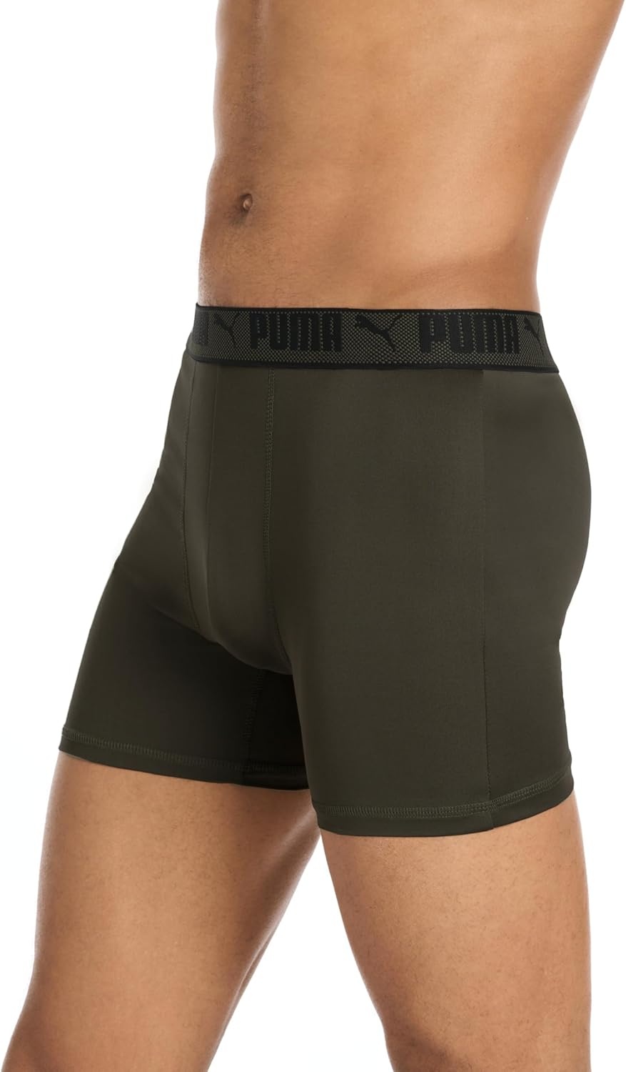 image:imagePUMA Mens Training Fit AntiOdor 5 Pack Boxer BriefsGreyGreenBlackOliveDusk