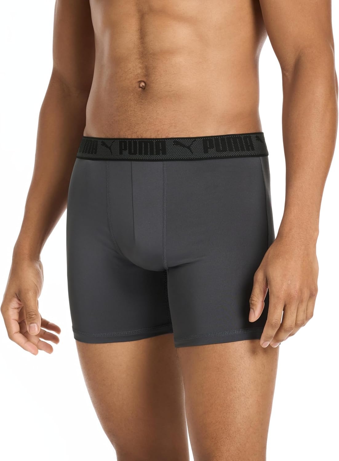image:imagePUMA Mens Training Fit AntiOdor 5 Pack Boxer BriefsGreyGreenBlackOliveDusk