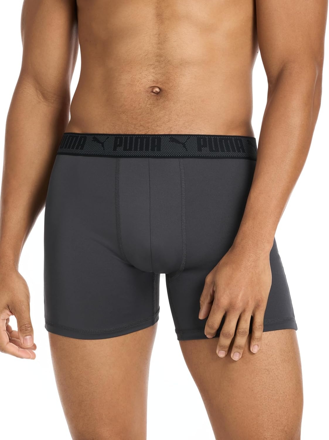 image:imagePUMA Mens Training Fit AntiOdor 5 Pack Boxer BriefsGreyGreenBlackOliveDusk